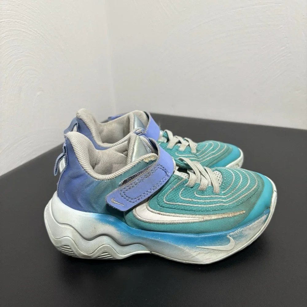 Nike Giannis Immortality 4 Kids Basketball Shoes Sz 11c Dusty Cactus Royal Green